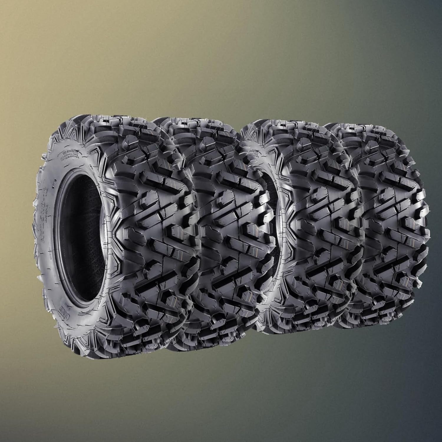 Set of 4 ATV Tires, 19X7-8 Front & 18X9.5-8 Rear ATV UTV All-Terrain Tires Off-Road Tires Mud Trail Tires, 6 PR, Tubeless