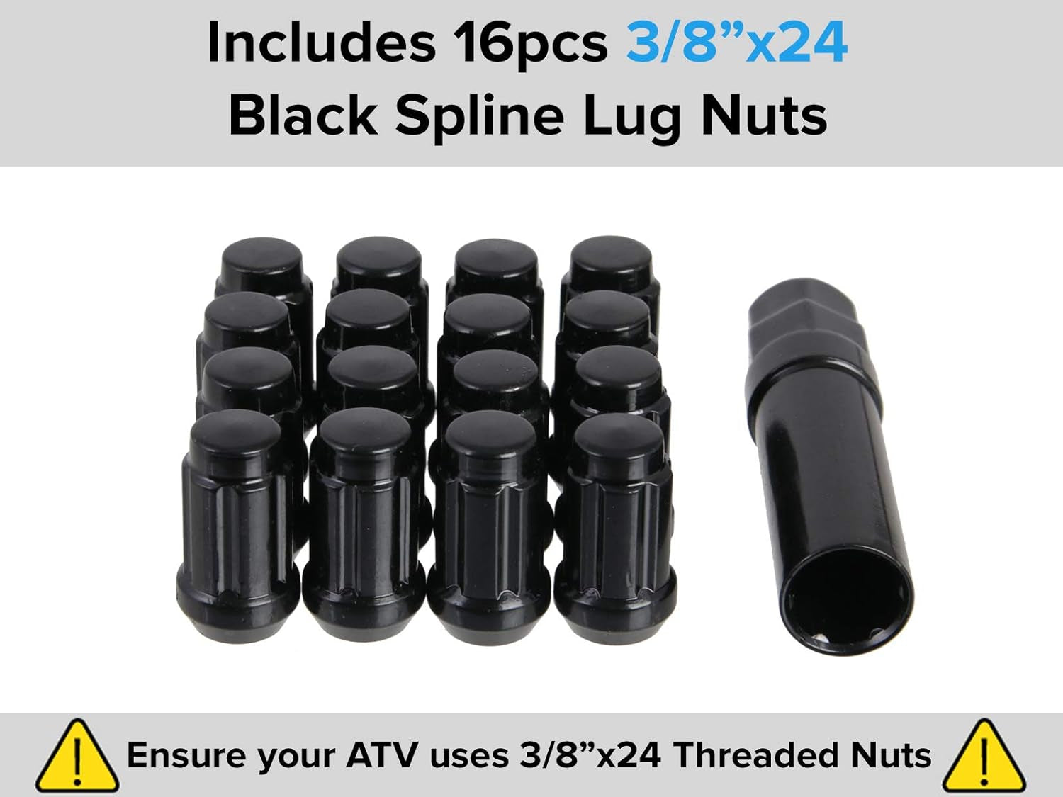 RT103 12In ATV Wheels 4X156 Rims, 12X7, 4+3 Offset, Includes 3/8X24 Spline Lug Nuts, Compatible with Polaris Sportsman RZR Ranger UTV - 4/156 (Set of 4)