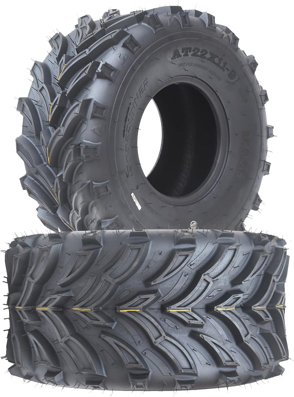 22X7-11 ATV Tire - ATV/UTV Tires, All-Terrain Tires, Off-Road Tires, Mud/Trail Tires, Tubeless, Set of 2
