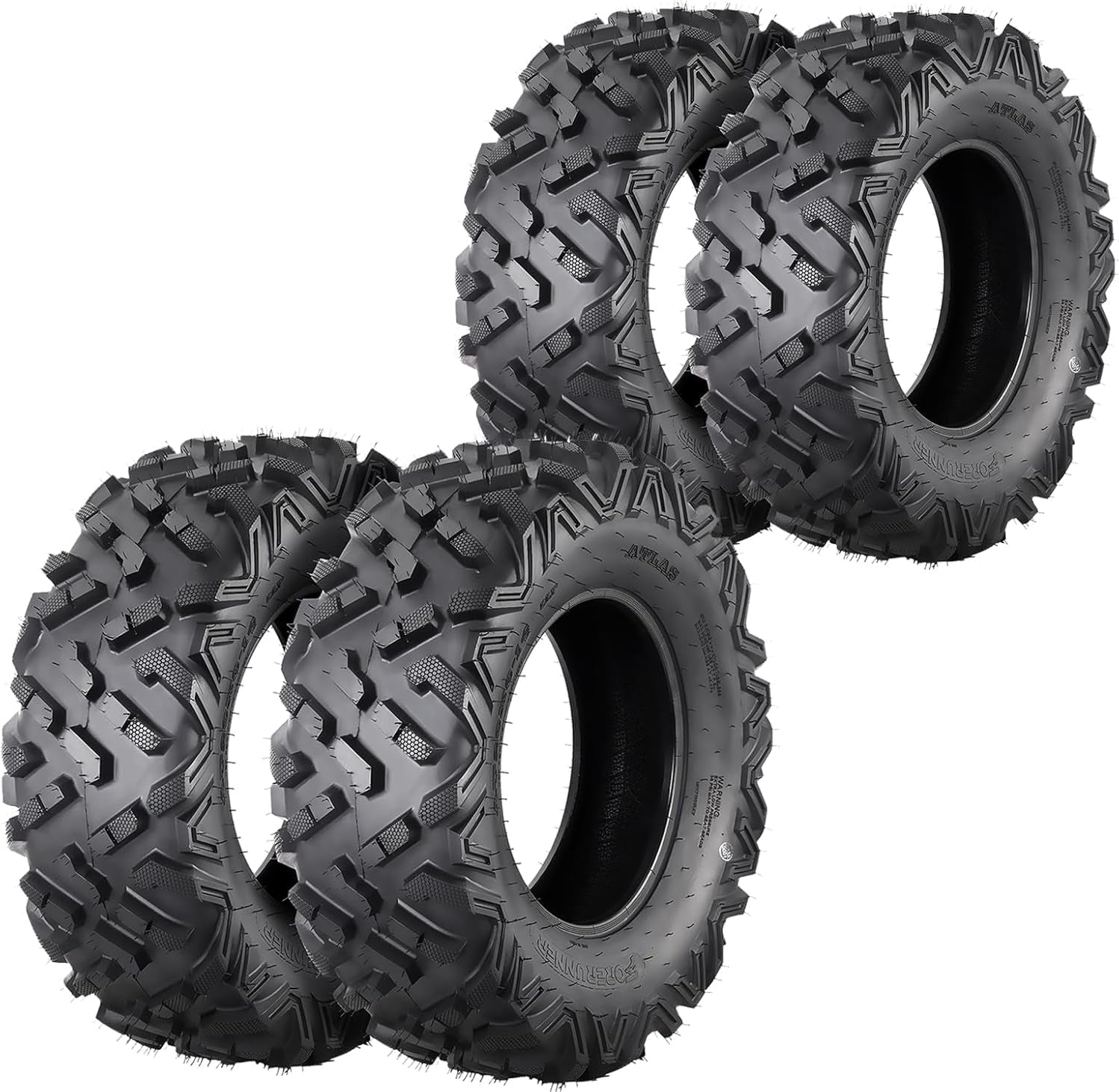 Set of 4 ATV/UTV All-Terrain Tires - 26X9-14 Front & 26X11-14 Rear, 6-Ply, Tubeless