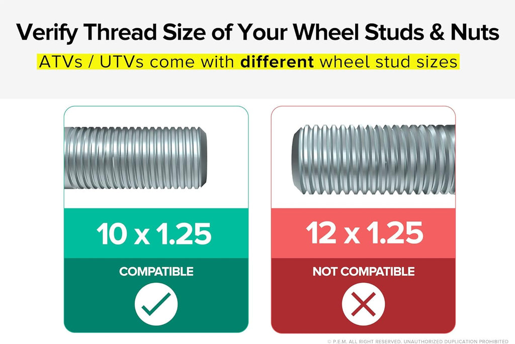 RT102 14In ATV Wheels 4X110 14X7 5+2 Offset, Includes M10X1.25 Lug Nuts, Compatible with Honda Kawasaki Yamaha Rubicon Rincon Brute Force Kodiak Grizzly Rhino IRS 4/110 UTV Rims (Set of 4)