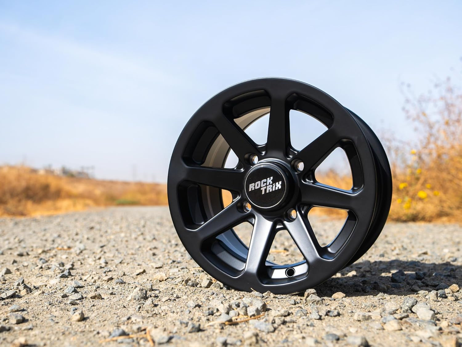 RT102 14In ATV Wheels 4X110 14X7 5+2 Offset, Includes M10X1.25 Lug Nuts, Compatible with Honda Kawasaki Yamaha Rubicon Rincon Brute Force Kodiak Grizzly Rhino IRS 4/110 UTV Rims (Set of 4)