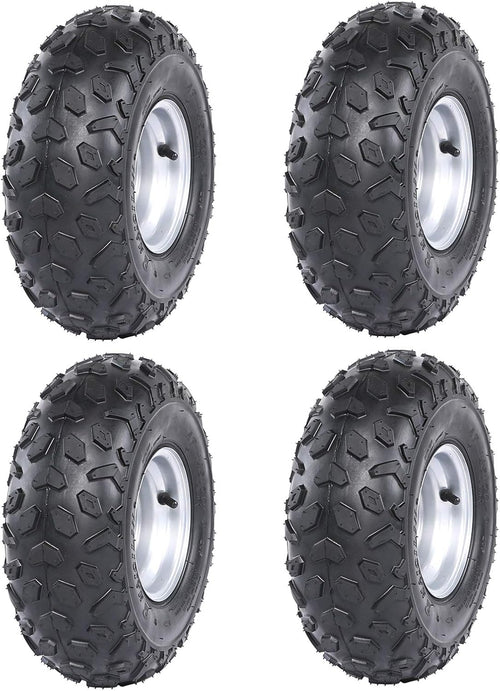 145/70-6 ATV Go Kart Quad Tires and Rims | 4PR Wheels (Set of 4)