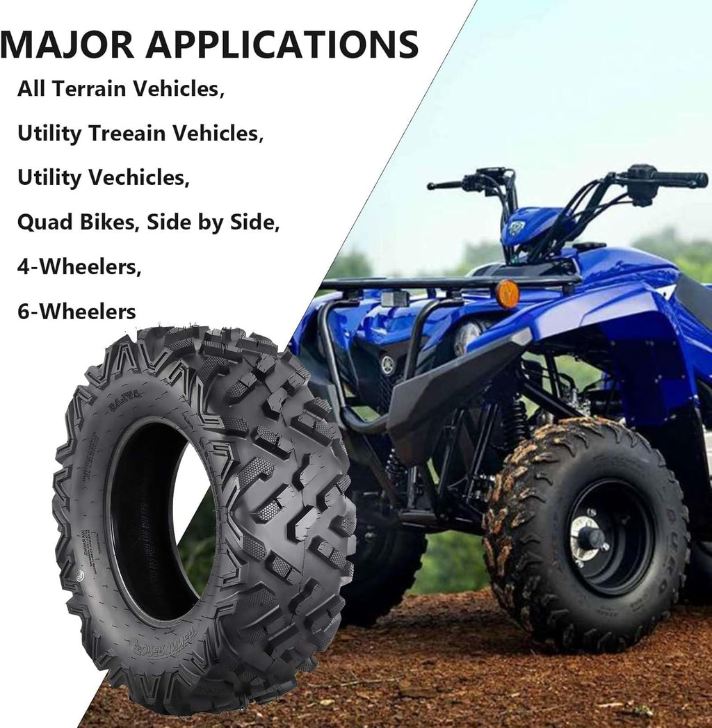 26X9-14 ATV Tire, 6PR, ATV/UTV Tires, All-Terrain Tires, Mud/Trail Tires, Set of 2