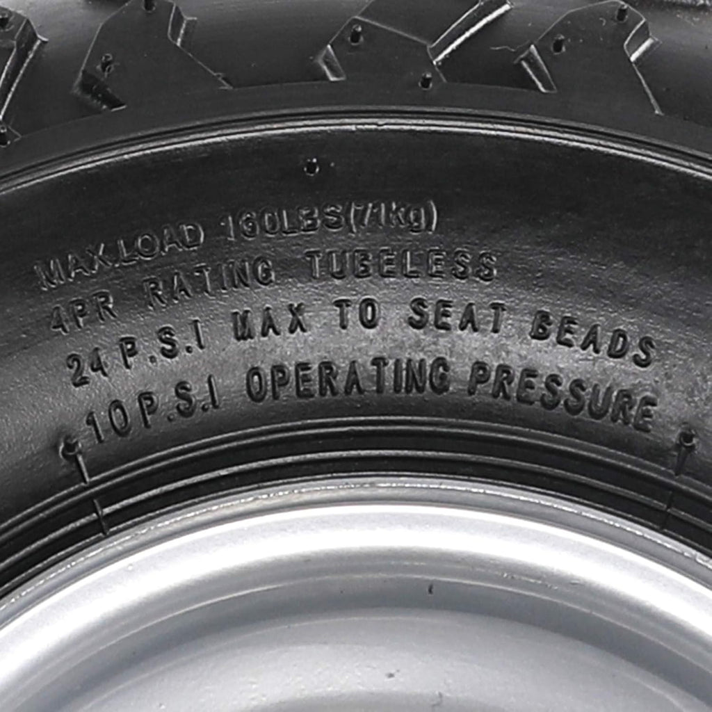 145/70-6 ATV Go Kart Quad Tires and Rims | 4PR Wheels (Set of 4)