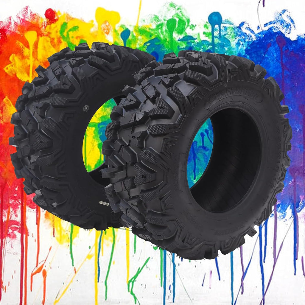 25X10-12 ATV Tires Set of 2 UTV Tires 6PR All-Terrain ATV/UTV Tires, Off-Road Tires, Tubeless